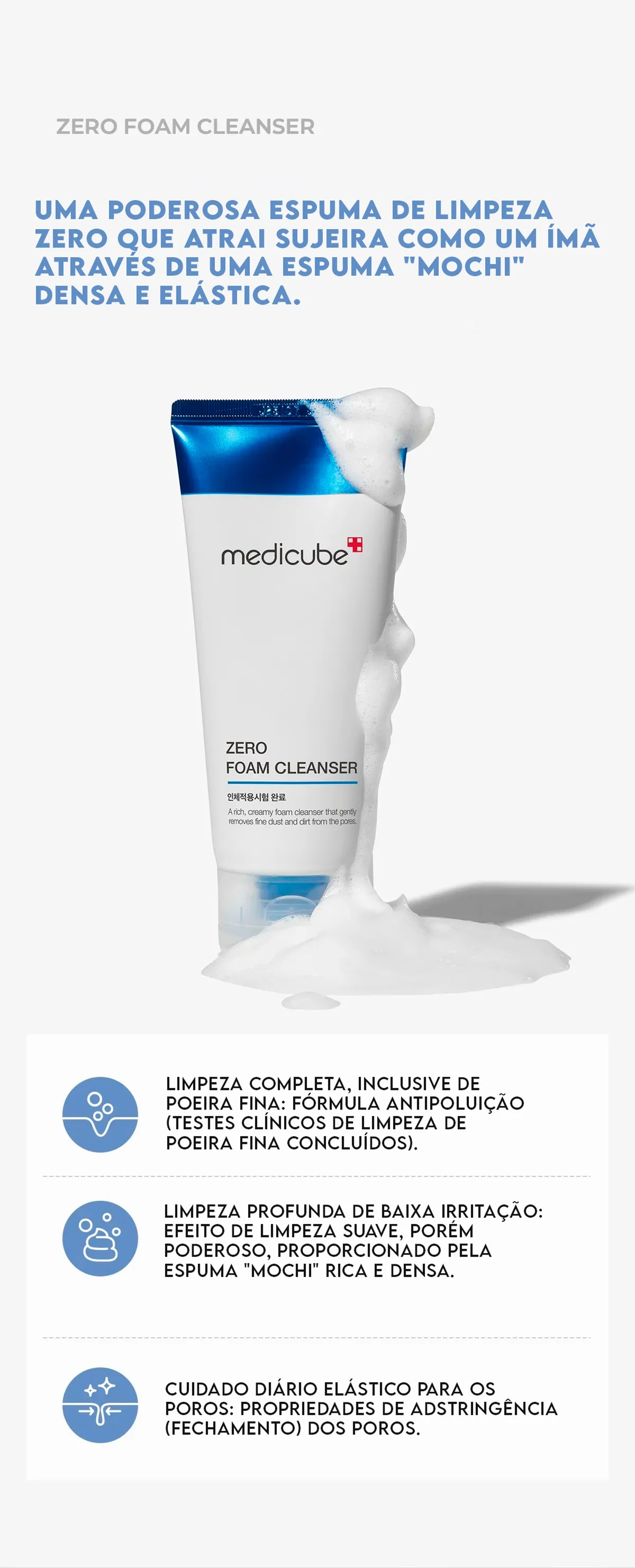 Medicube Zero Foam Cleanser Sabonete Facial 120ml