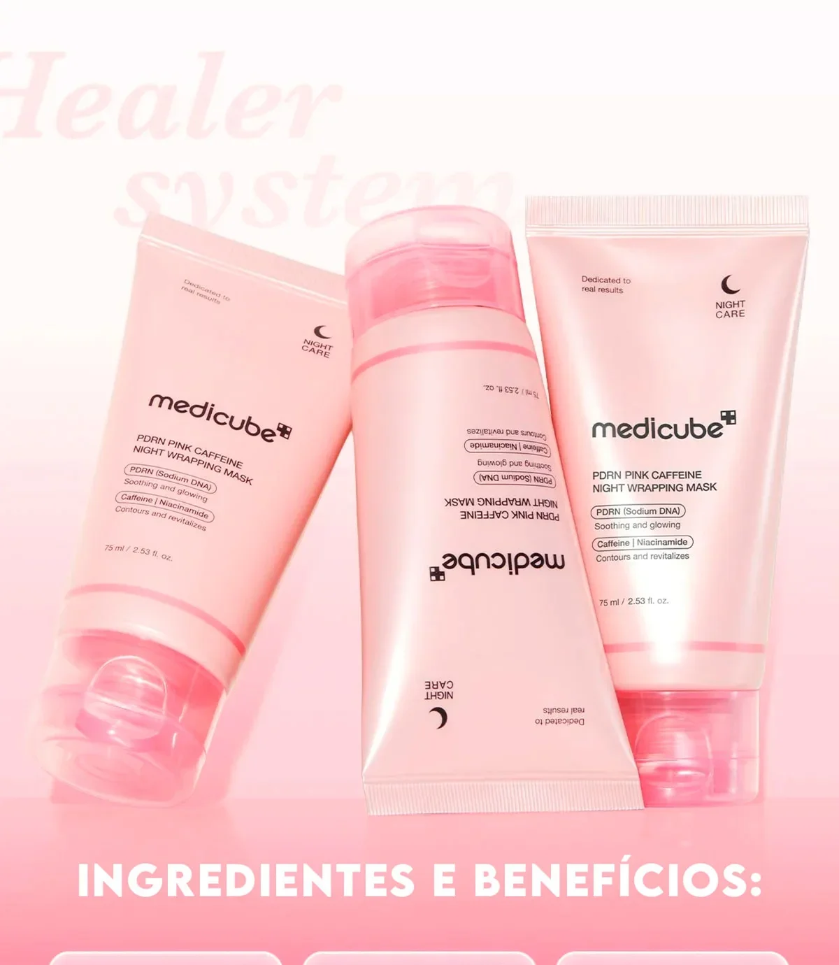 Medicube PDRN Pink Caffeine Máscara Facial Noturna 75ml