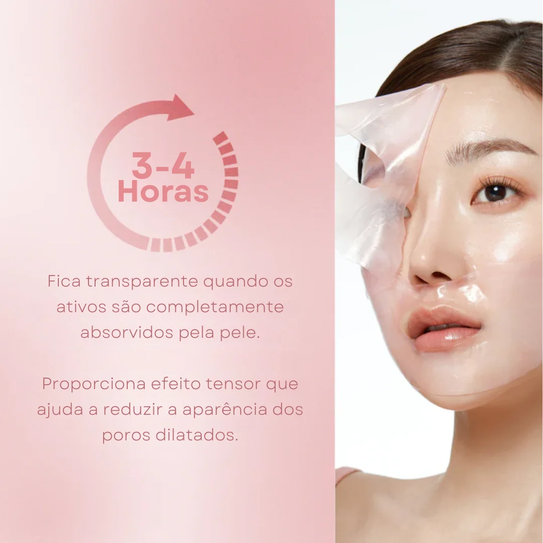 Máscara Facial de Colágeno Rosa com PDRN | KIT com 4