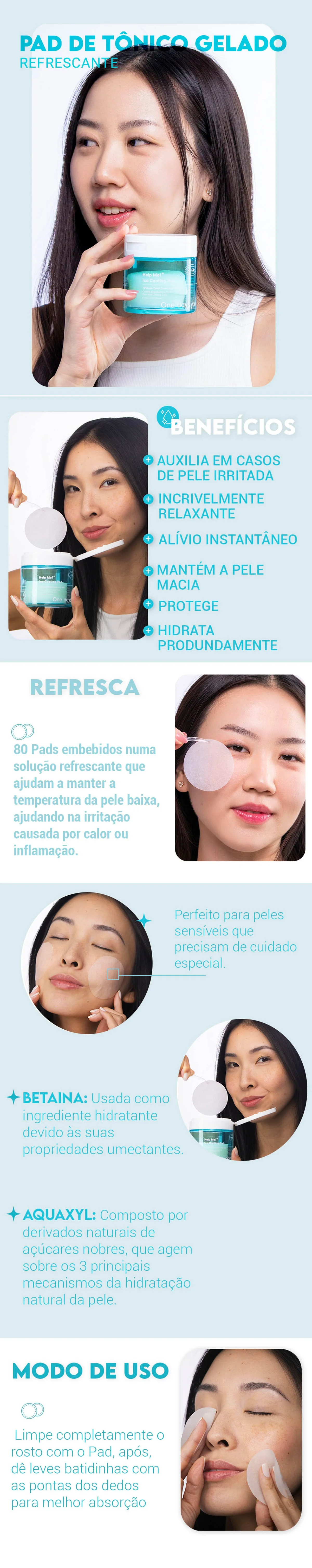 One Day's You Help Me! Pad de Tônico Gelado Refrescante 110ml