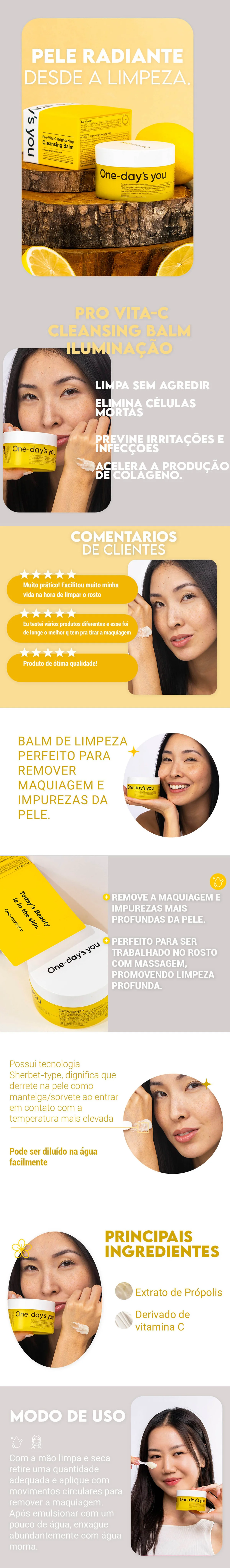 One Day's You Pro Vita-C Cleansing Balm Iluminação + limpeza 120ml