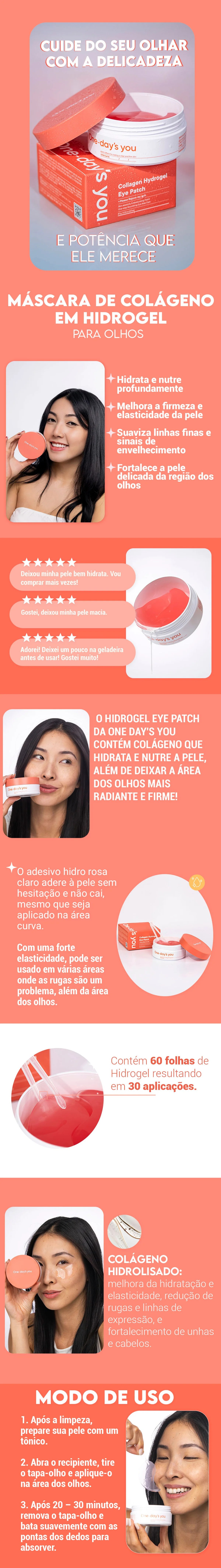 One Day's You Máscara de Colágeno em Hidrogel para Olhos 87g