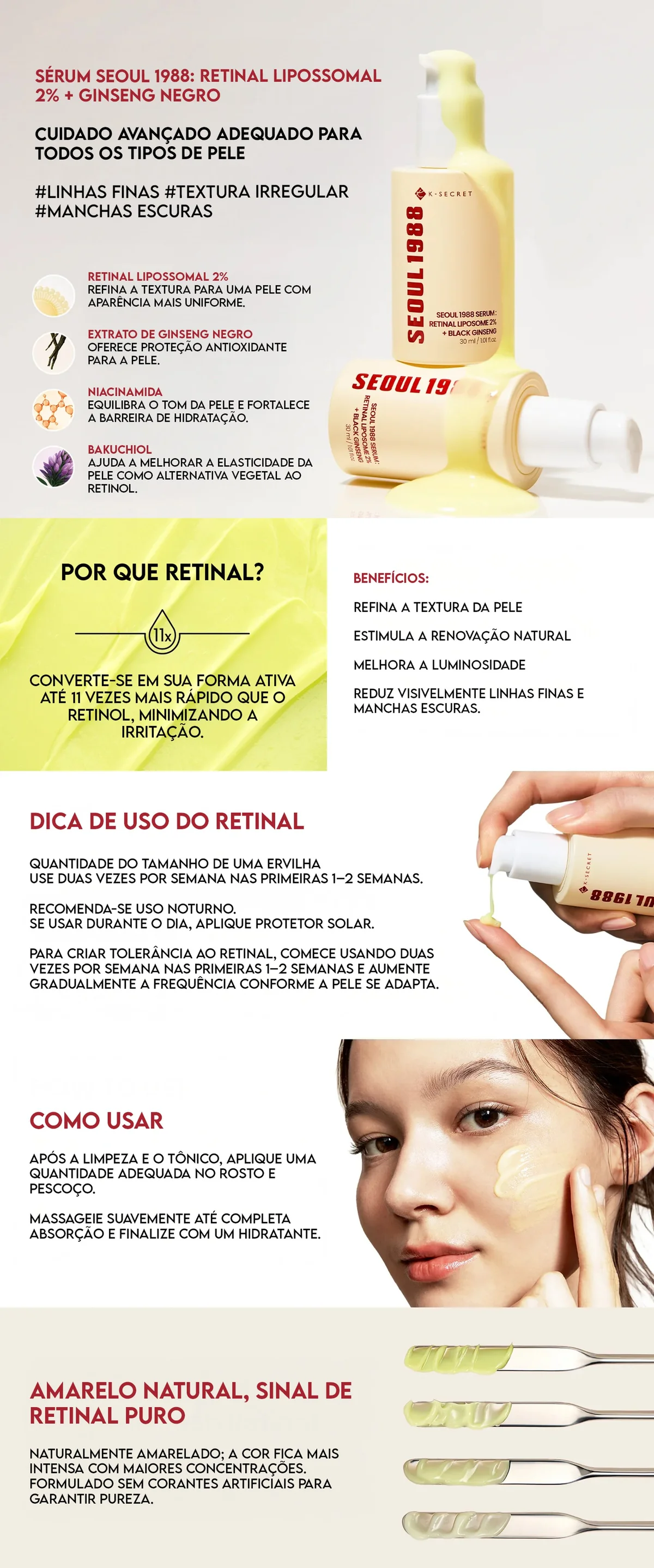 K-Secret Seoul 1988 Sérum: Retinal Liposome 2% + Black Ginseng 30ml