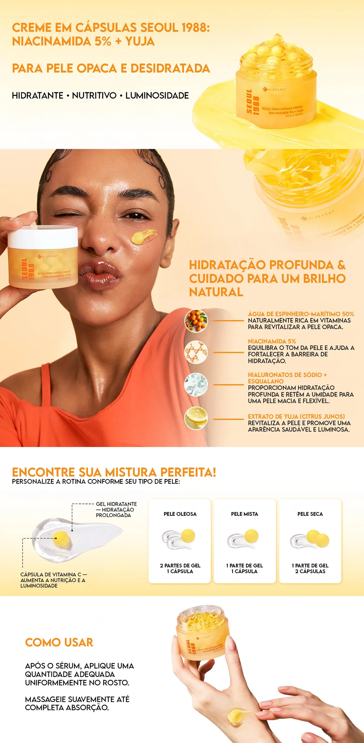 K-Secret Seoul 1988 Capsule Cream: Niacinamide 5% +Yuja 50ml