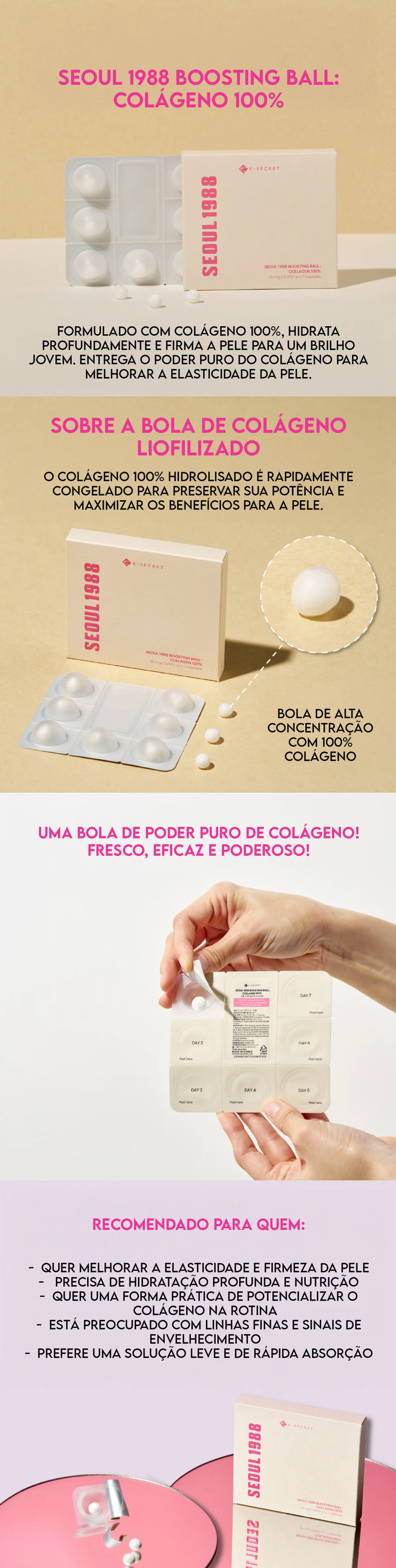 K-Secret Seoul 1988 Boosting Ball: Collagen 100% 35g