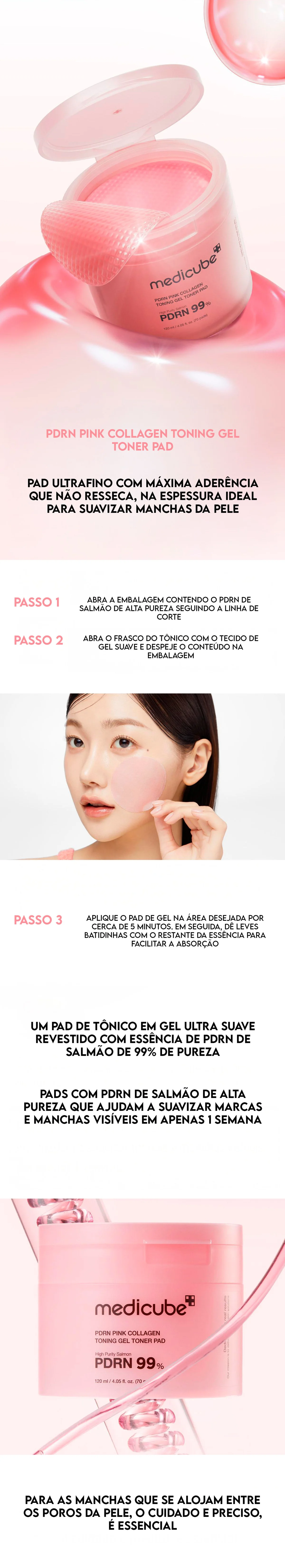 Medicube Toner Pad PDRN Pink Collagen Toning Gel 120ml