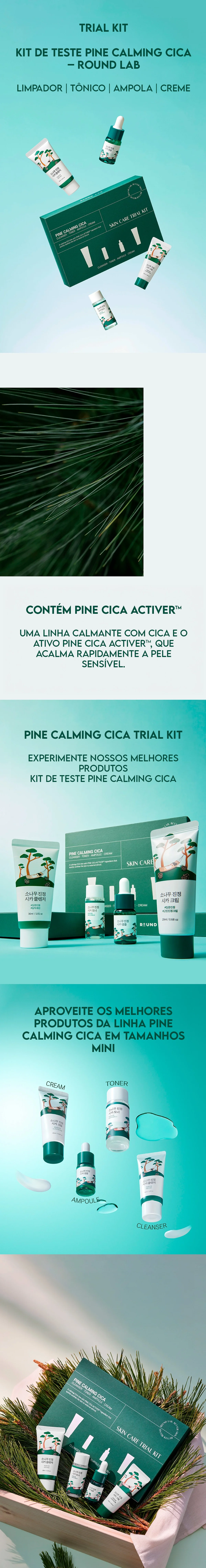 Round Lab Pine Calming Cica Trial Kit